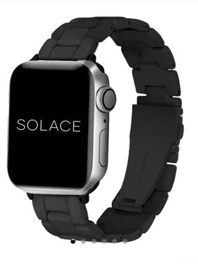 NWT Solace Perma Apple Watch Band Matte Black Universal Fit